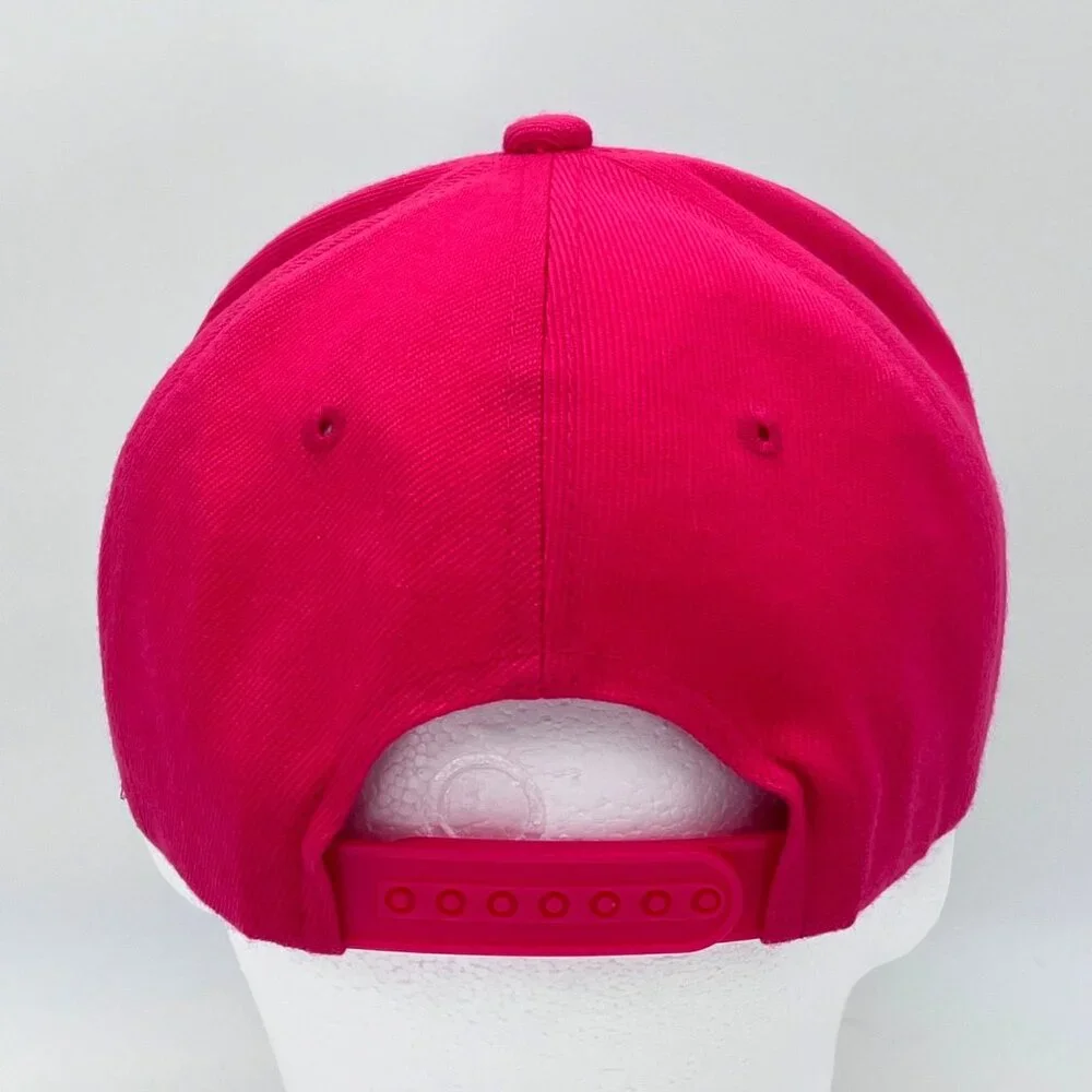 Supergirl Snapback Cap Hat Six Flags Exclusive Pink & White DC Comics Superhero - Picture 7 of 13